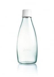 Retap waterfles 800ml met ijswitte dop