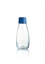 Retap waterfles 300ml met donker blauwe dop