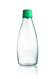 Retap waterfles 800ml met donker groene dop