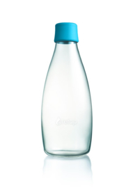 Retap waterfles 800ml met licht blauwe dop