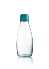 Retap waterfles 500ml met peutroleum groene dop