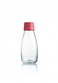 Retap waterfles 300ml met framboos rode dop