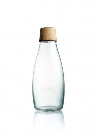 Retap waterfles 500ml met walnoot houten dop