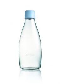 Retap waterfles 800ml met baby blauwe dop