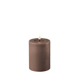 Led Candle 7,5x10cm (REAL FLAME) mocca