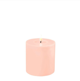Led Candle 10x10cm (REAL FLAME) light pink