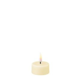 Led Candle Tealight small  (REAL FLAME) cream 2st