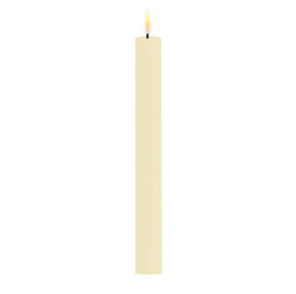 Led Candle Dinner 24cm  (REAL FLAME) cream 2st