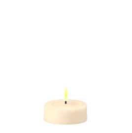 Led Candle Tealight large  (REAL FLAME) cream 2st