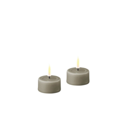 Led Candle Tealight small  (REAL FLAME) sand 2st