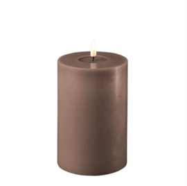 Led Candle 10x15cm (REAL FLAME) mocca