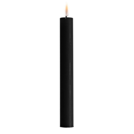 Led Candle Dinner 24cm  (REAL FLAME) black 2st