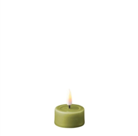 Led Candle Tealight small  (REAL FLAME) salvie green 2st