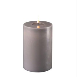 Led Candle 10x15cm (REAL FLAME) grey