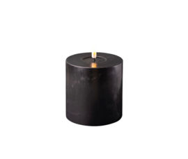 Led Candle 10x10cm (REAL FLAME) black