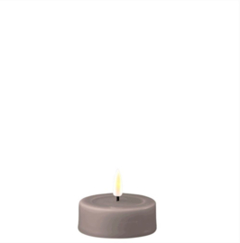 Led Candle Tealight small  (REAL FLAME) grey 2st