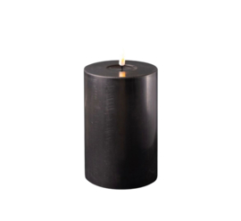 Led Candle 10x15cm (REAL FLAME) black