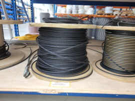Black coloured steel cable 6 mm