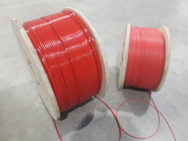 PVC-coated steel wire rope colour transparent or red