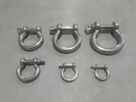 Stainless steel bow shackles