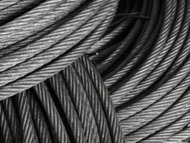 RVS lierkabel 8 mm/ 6*36WS+Staalkern