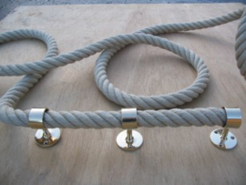 Rope brackets flat middle model stainless steel - Brass - Black