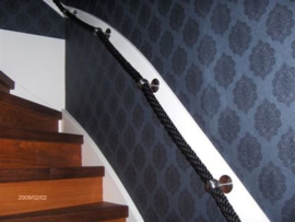 Handrail holder BOL midden-model stainless steel - Brass - Black