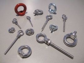 Stainless steel and galvanised eye bolts and eye nuts