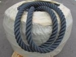 Zwart kabelaring touw 64 mm met touw kern