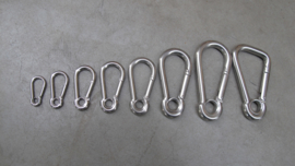 Stainless steel carabine hooks with eyelet