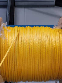 HMPE winch rope 14 mm coating yellow