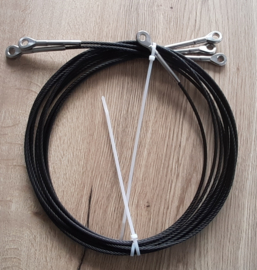 Zwarte gekleurde kabels op maat gemaakt 4 mm