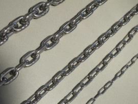 Stainless short link chain per metre