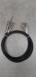 Zwarte gekleurde kabels op maat gemaakt 4 mm