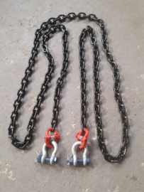 Lifting gear chain and connecting links