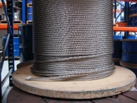 Galvanised steel wire rope construction 7 * 7