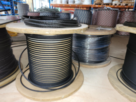 Black coloured steel cable 5 mm
