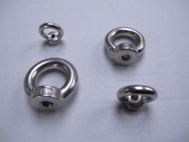 Stainless steel and galvanised eye bolts and eye nuts