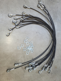 Zwarte gekleurde kabels op maat gemaakt 6 mm