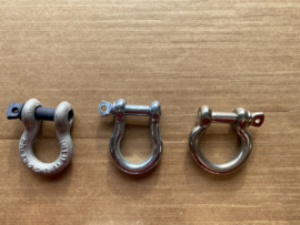 Stainless steel and galvanised D. and bow shackles