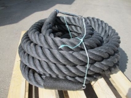 Black Fender rope 64 mm with stainless steel core