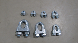 Galvanised steel wire rope clips