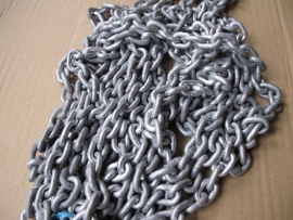 Hot dipped and electro galvanised chain 8 mm short link