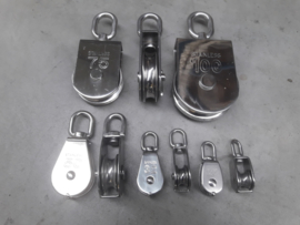 Stainless steel pulley with swivel / bearings