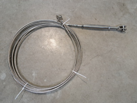 RVS verstaging kabels op maat constructie 1*19 dia 10 mm