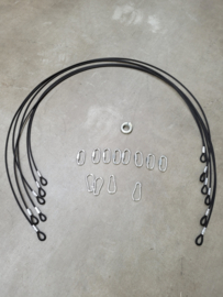 Schwarz gefärbtes Seil zugeschnitten 8 mm