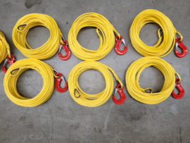 Split rates HMPE winch ropes