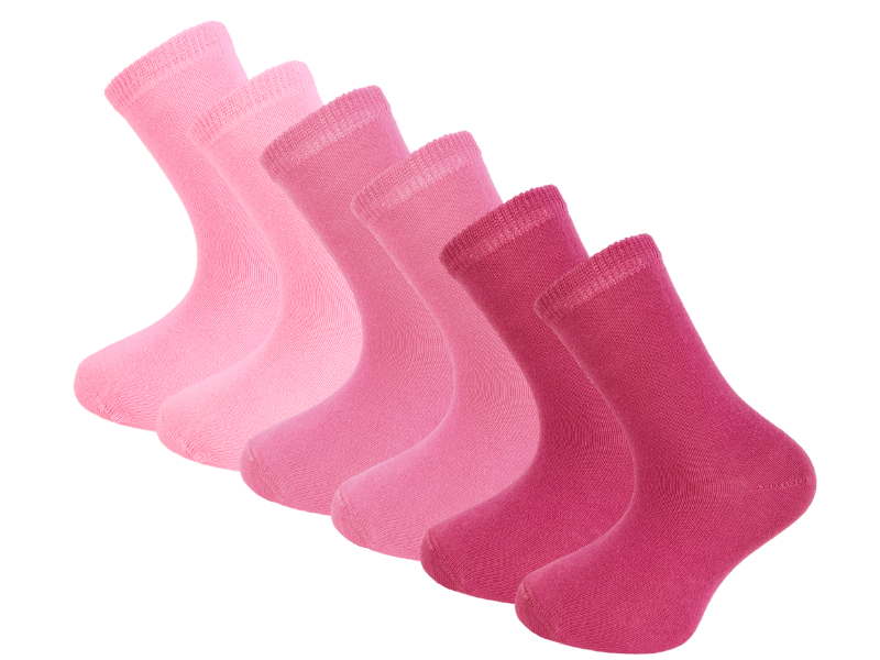 6 paar Meisjessokken - Katoen - SQOTTON® - Roze-Mix
