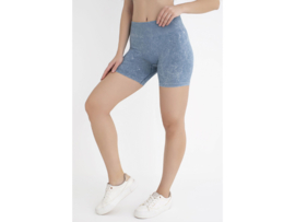 Dames Korte Sportbroek WOOSTER® - Shape & Liftend Effect - Jeansblauw