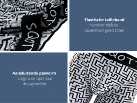 Boxershort - SQOTTON® - Doolhof - Grijs